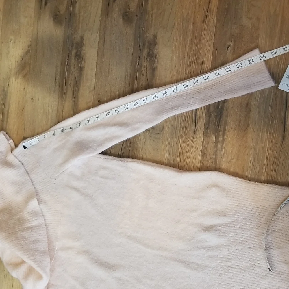 TROUVE Off the Shoulder Tunic Sweater in Pink Hero